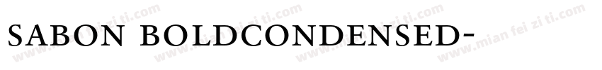 sabon boldcondensed字体转换